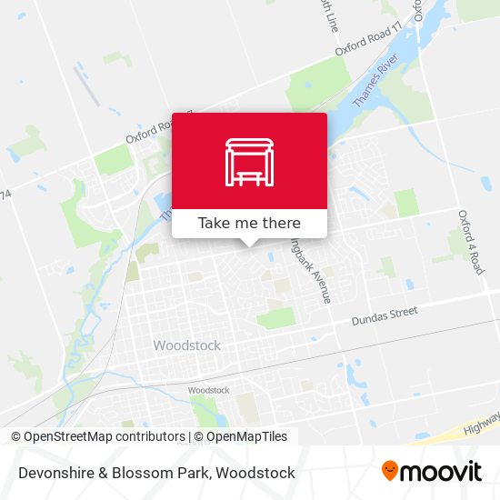 Devonshire & Blossom Park map