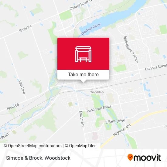 Simcoe & Brock map