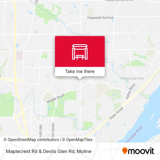 Mapa de Maplecrest Rd & Devils Glen Rd