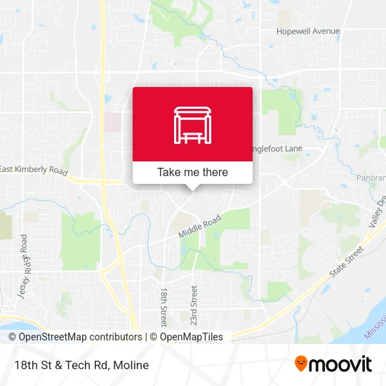 18th St & Tech Rd map