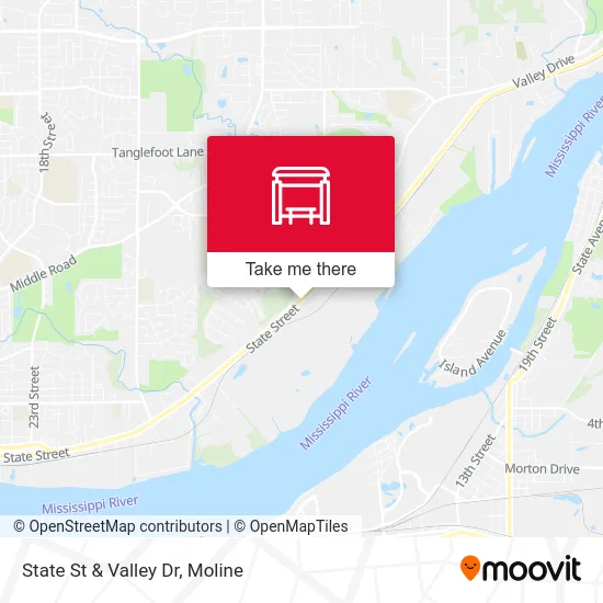 State St & Valley Dr map