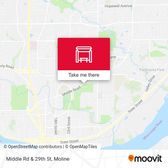 Middle Rd & 29th St map
