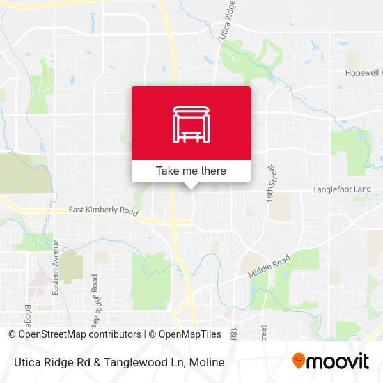 Utica Ridge Rd & Tanglewood Ln map
