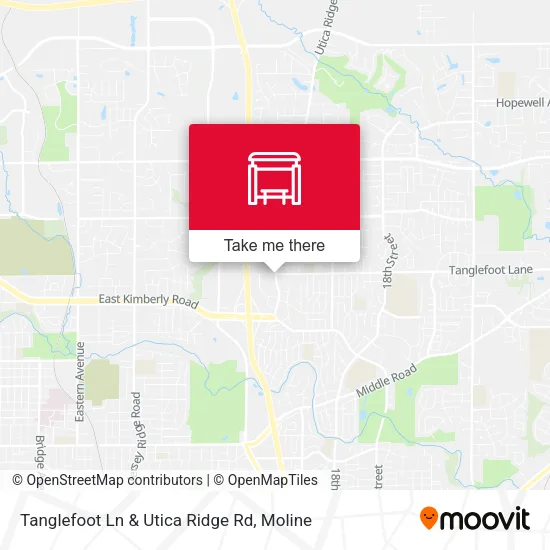 Tanglefoot Ln & Utica Ridge Rd map