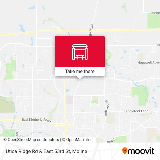 Mapa de Utica Ridge Rd & East 53rd St