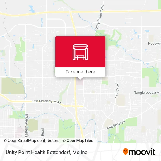 Mapa de Unity Point Health Bettendorf