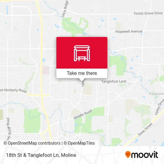 Mapa de 18th St & Tanglefoot Ln