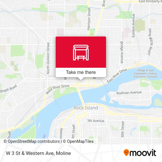 Mapa de W 3 St & Western Ave