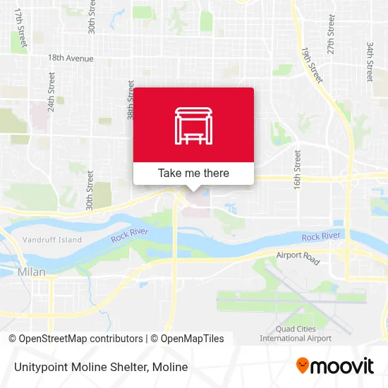 Unitypoint Moline Shelter map