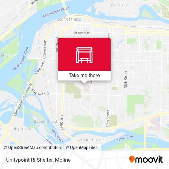 Unitypoint Ri Shelter map