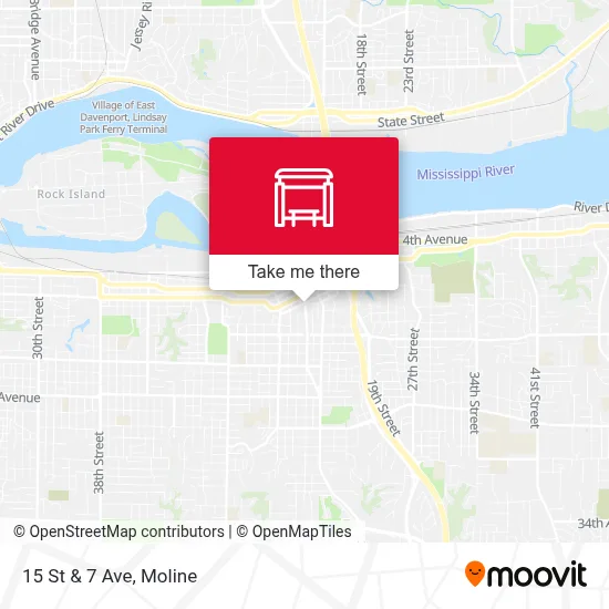 15 St & 7 Ave map
