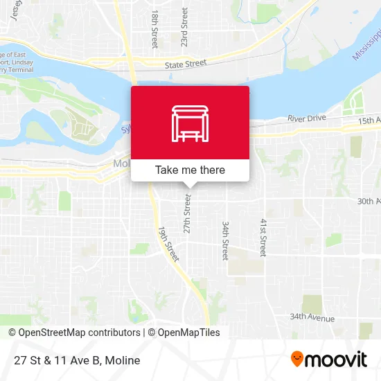 27 St & 11 Ave B map