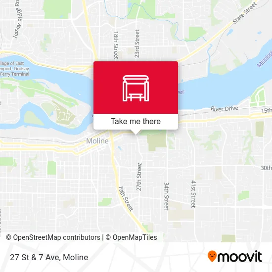 27 St & 7 Ave map