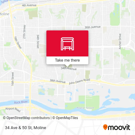 34 Ave & 50 St map