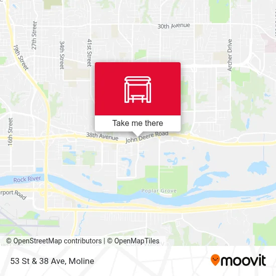 53 St & 38 Ave map