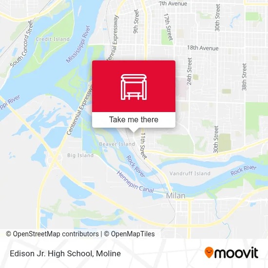 Edison Jr. High School map