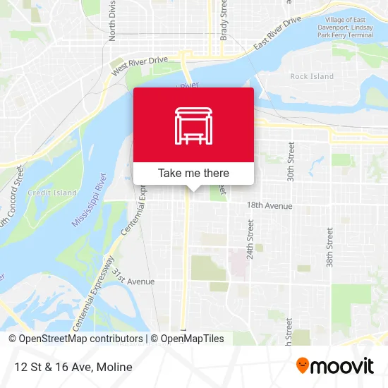 12 St & 16 Ave map