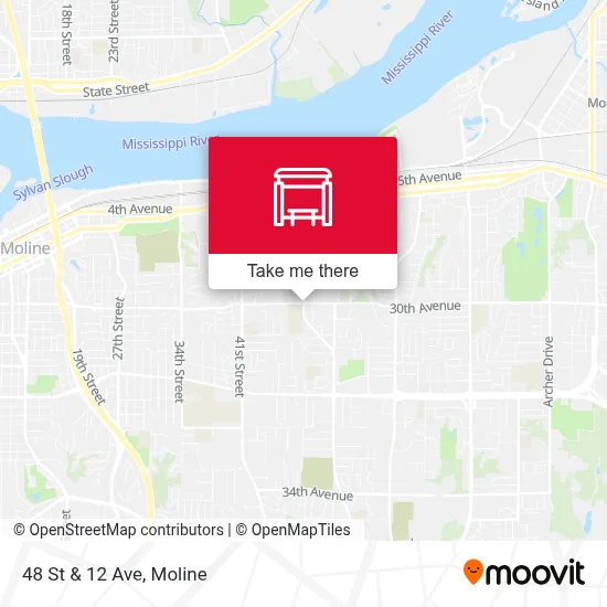 48 St & 12 Ave map