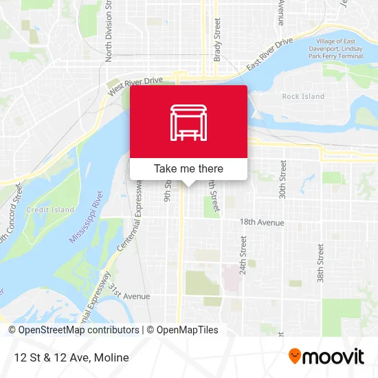 12 St & 12 Ave map