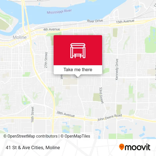 41 St & Ave Cities map