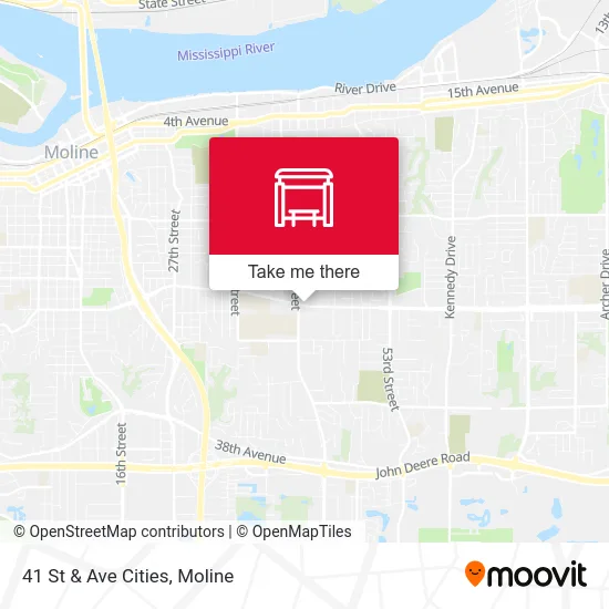 41 St & Ave Cities map