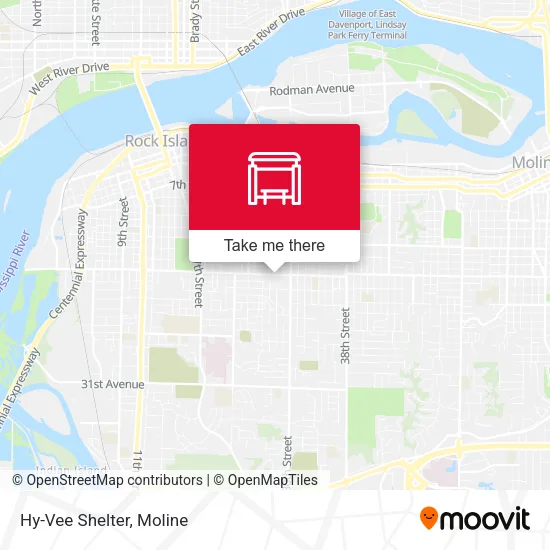 Hy-Vee Shelter map