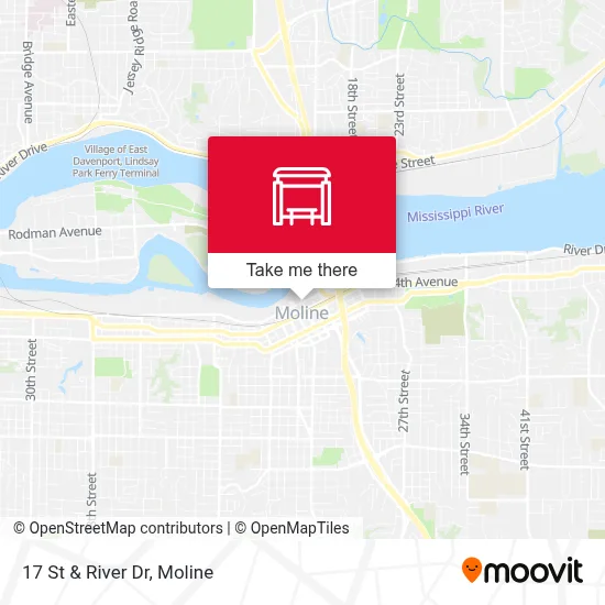 17 St & River Dr map