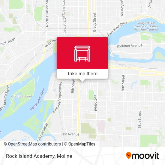 Rock Island Academy map