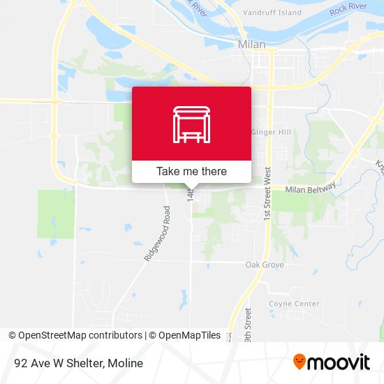 92 Ave W Shelter map