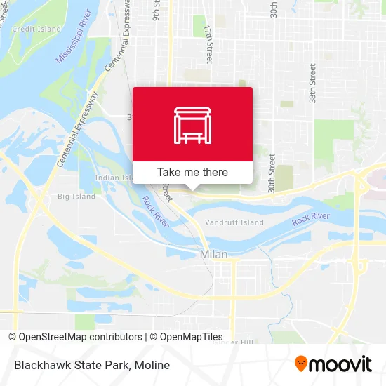 Blackhawk State Park map