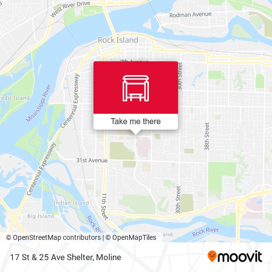17 St & 25 Ave Shelter map