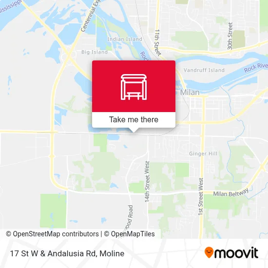 17 St W & Andalusia Rd map