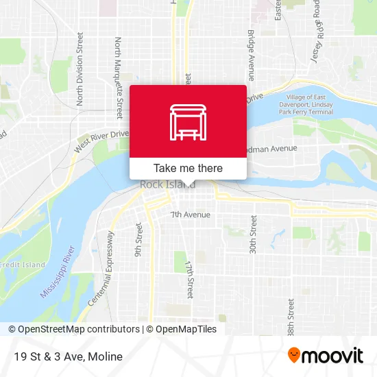 19 St & 3 Ave map