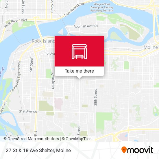 27 St & 18 Ave Shelter map