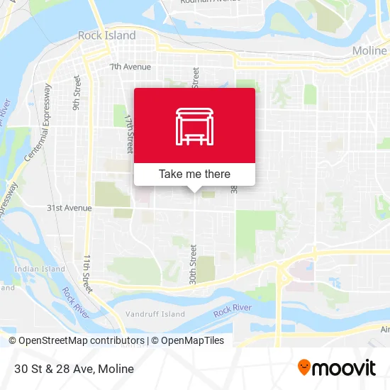 30 St & 28 Ave map