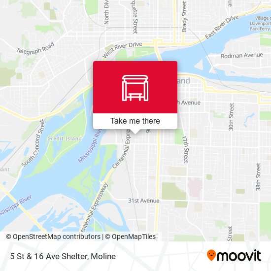 5 St & 16 Ave Shelter map