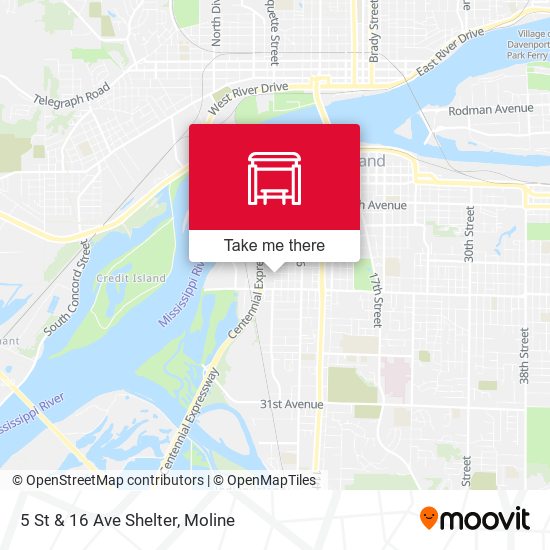 5 St & 16 Ave Shelter map