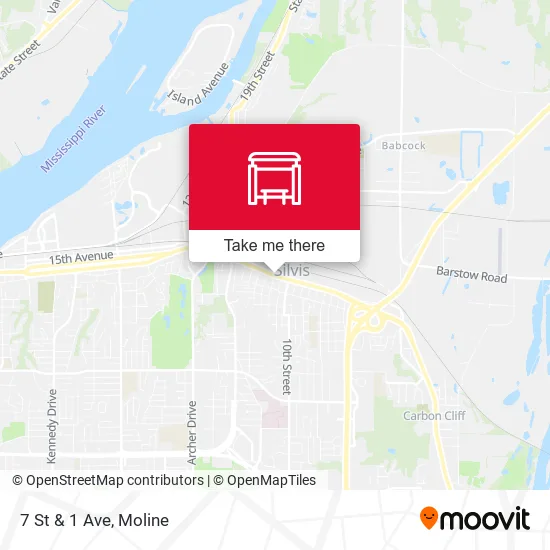 Mapa de 7 St & 1 Ave