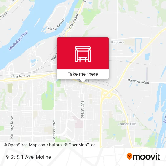 9 St & 1 Ave map