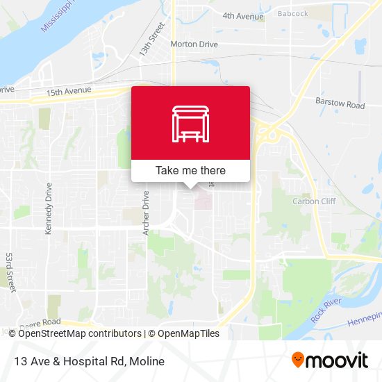 13 Ave & Hospital Rd map