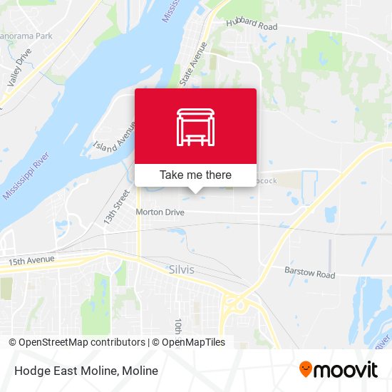 Hodge East Moline map