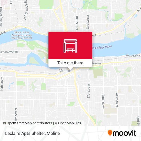 Leclaire Apts Shelter map