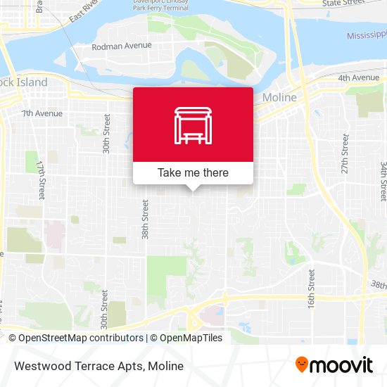 Mapa de Westwood Terrace Apts