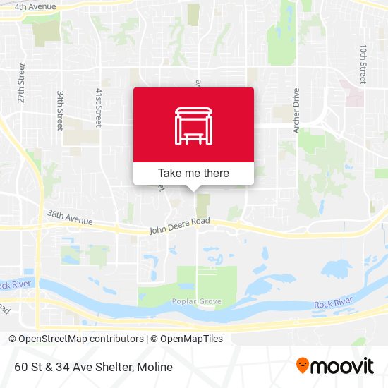 60 St & 34 Ave Shelter map