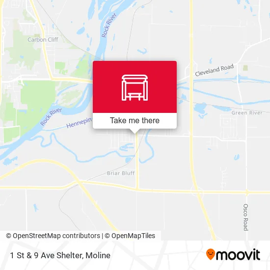 Mapa de 1 St & 9 Ave Shelter