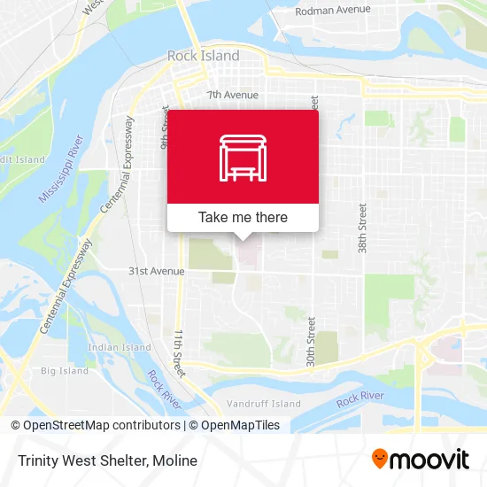 Mapa de Trinity West Shelter