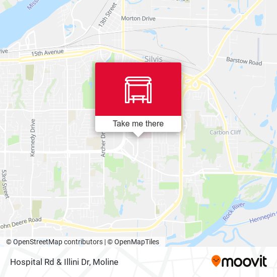 Hospital Rd & Illini Dr map