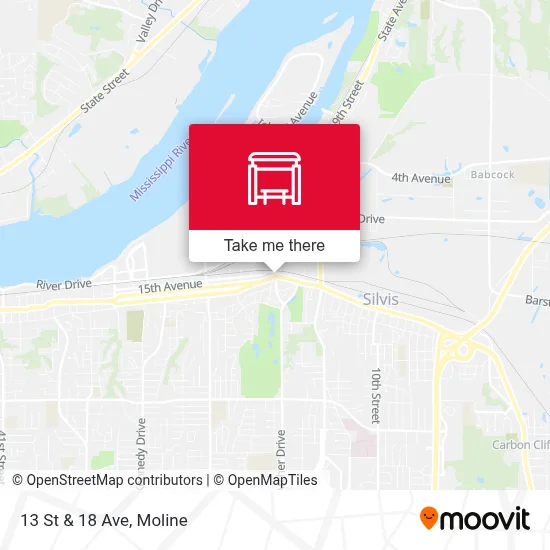 13 St & 18 Ave map