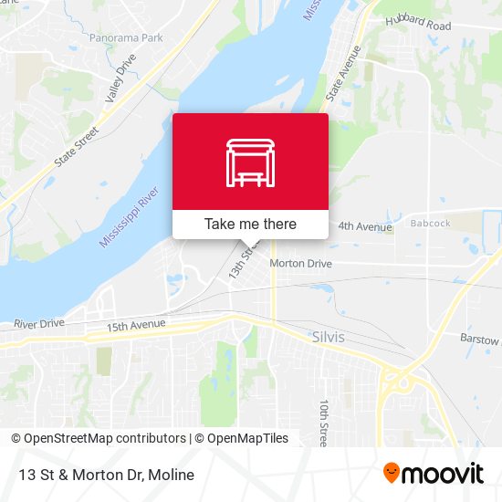 13 St & Morton Dr map