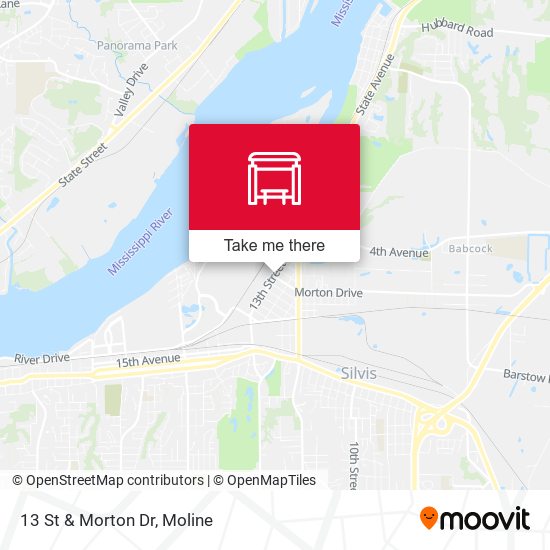 13 St & Morton Dr map